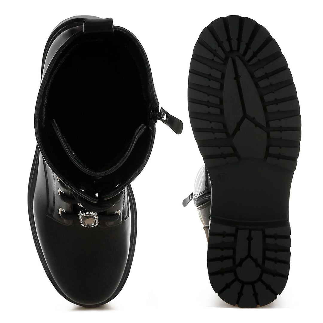 rhinestone jewelled chunky boots#color_black