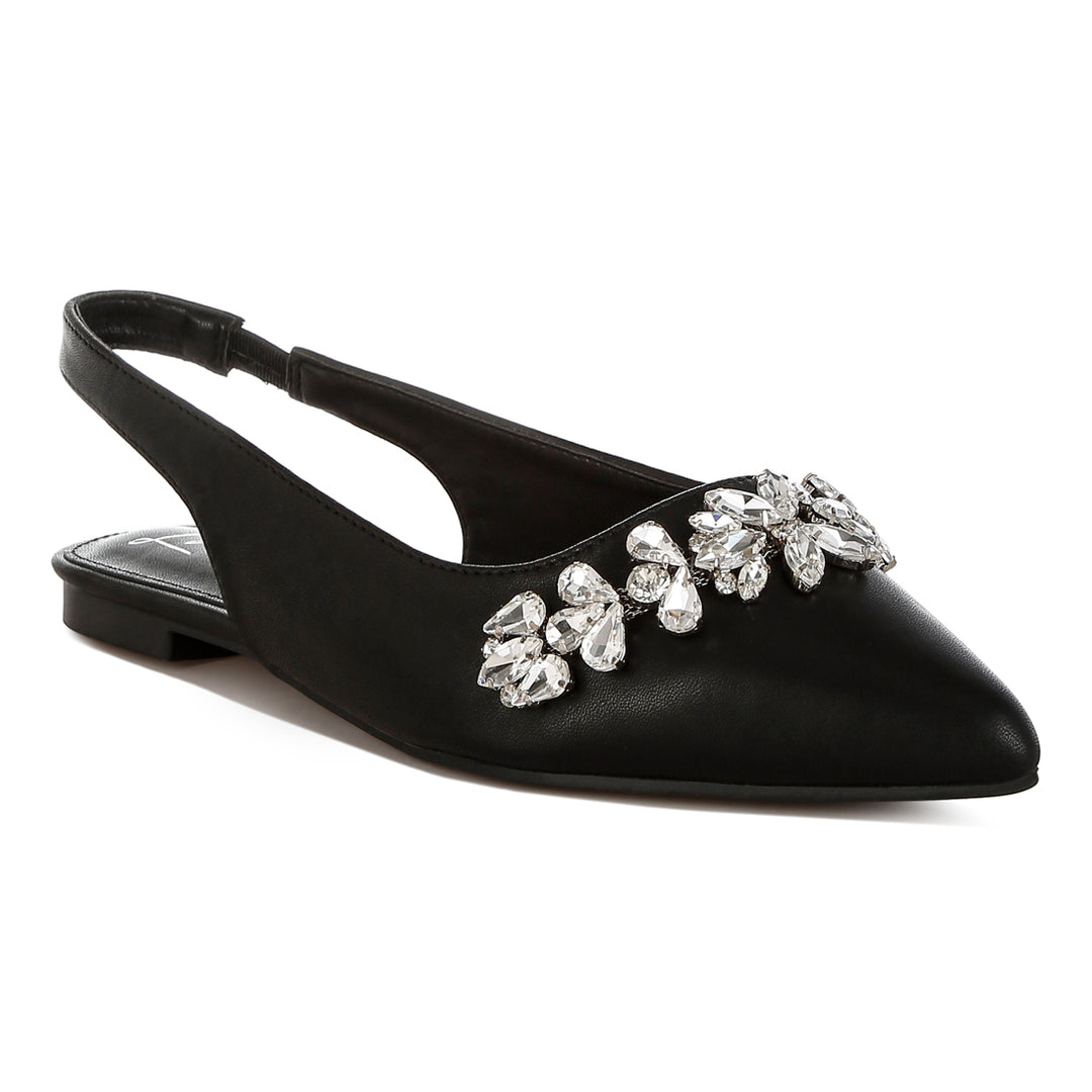 diamante embellished flat sandals#color_black