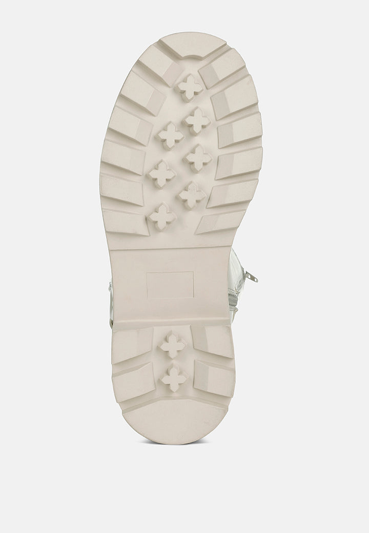 women harnes detail long boots#color_beige