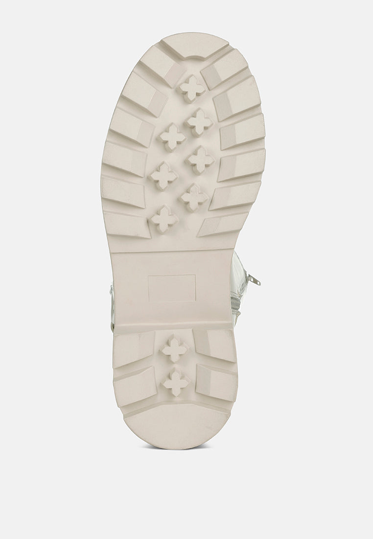 women harnes detail long boots#color_beige