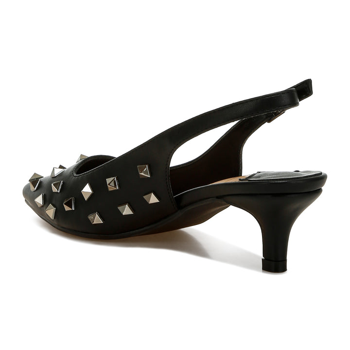 stud embellished kitten heels
#color_black