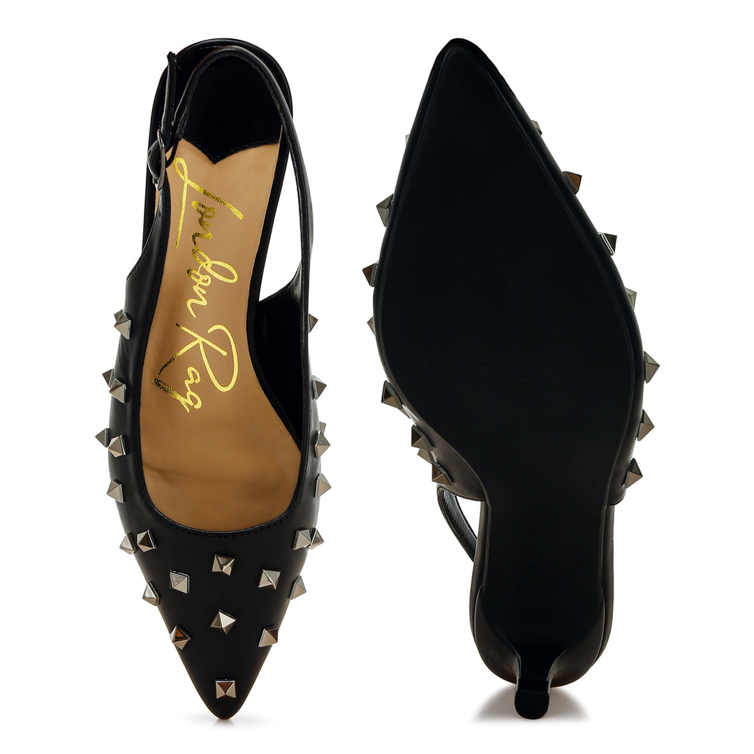 stud embellished kitten heels
#color_black