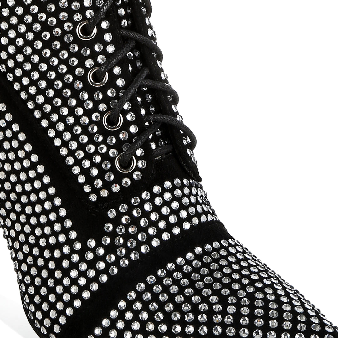 rhinestones embellished calf boots#color_black