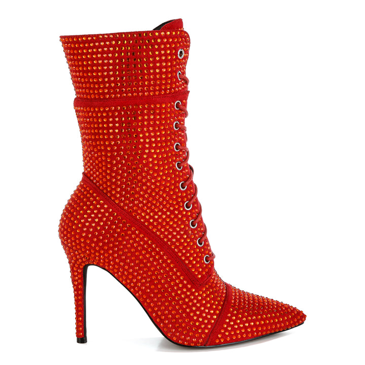 rhinestones embellished calf boots#color_red