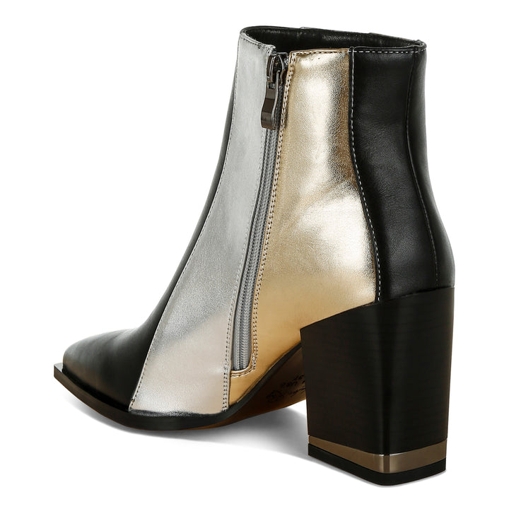 three tone block heel boots#color_black