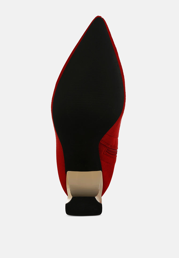 slim block heel long boots#colour_red