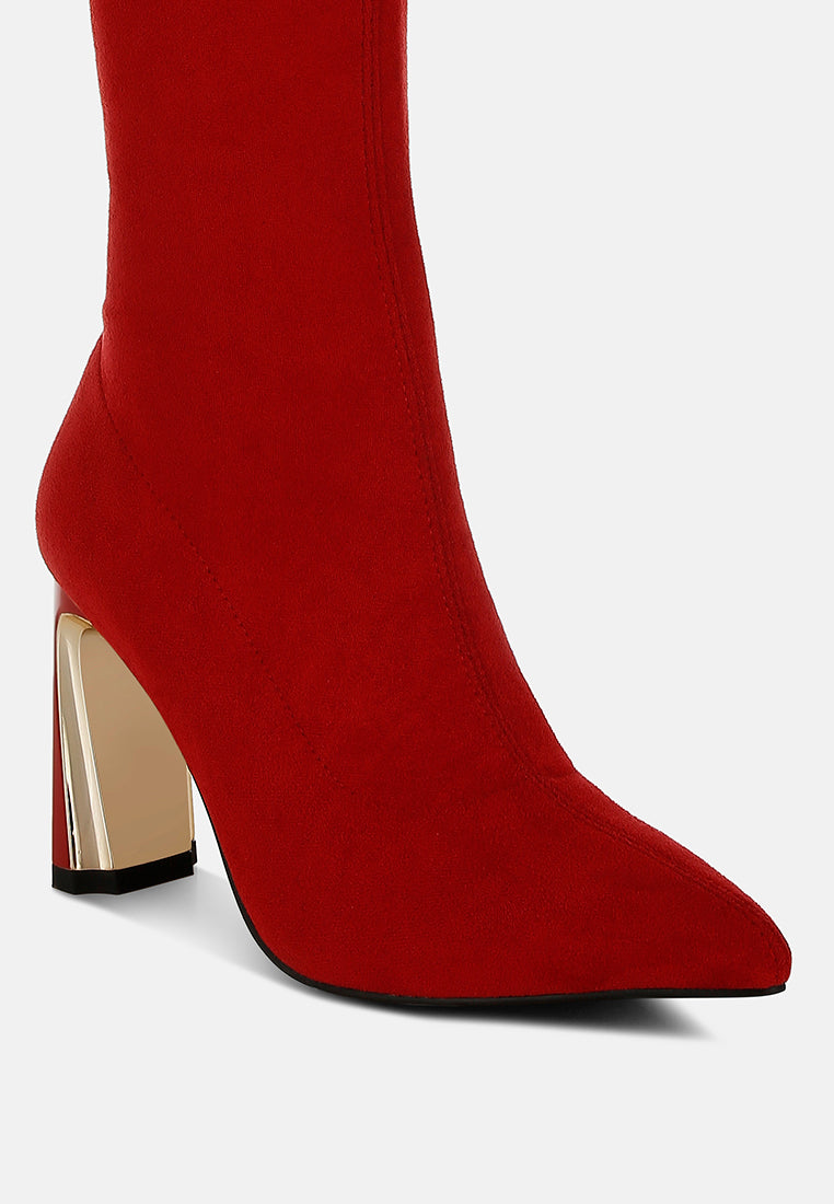 slim block heel long boots#colour_red