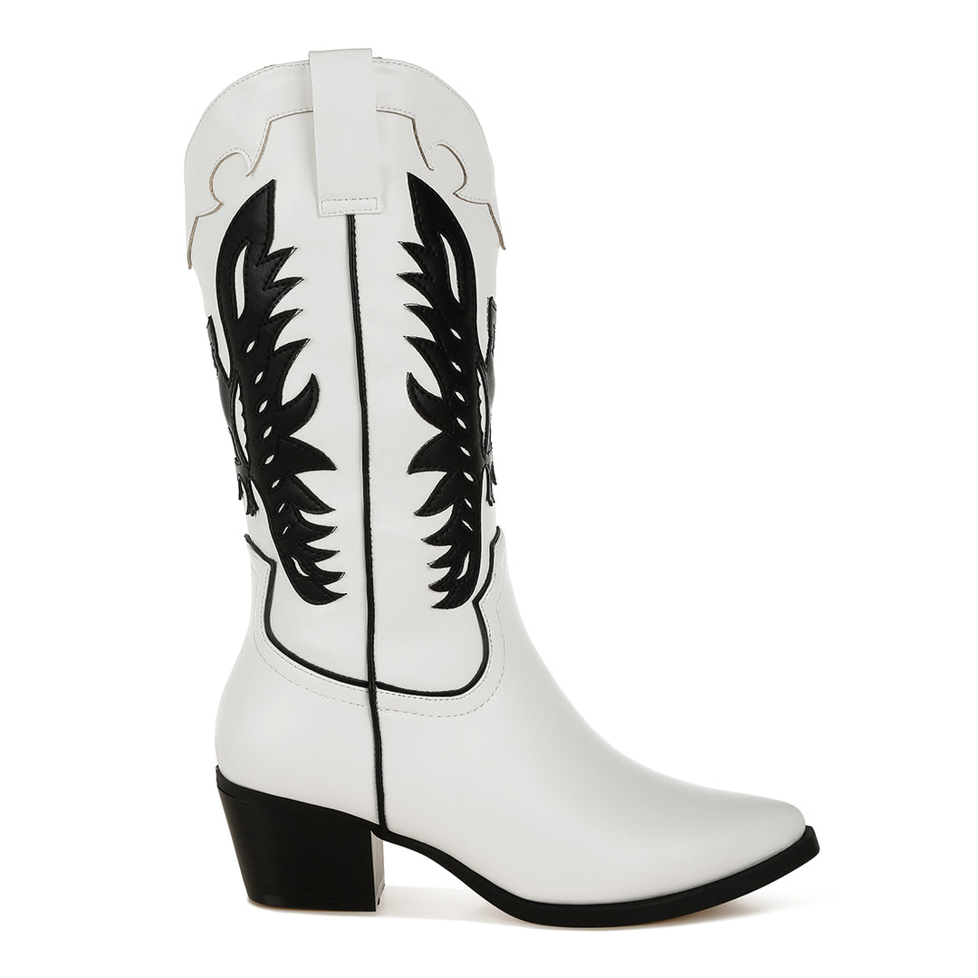 winged patchwork cowboy boots#color_white