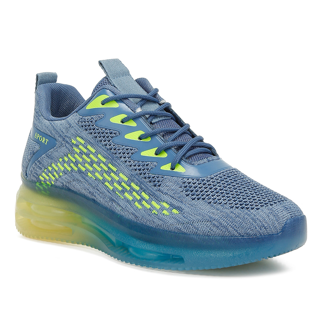 men's chunky anti-skid flyknit sneakers#color_blue