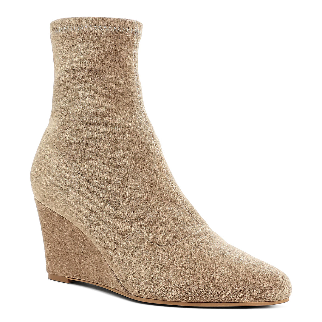 microfiber wedge sock boots#color_beige