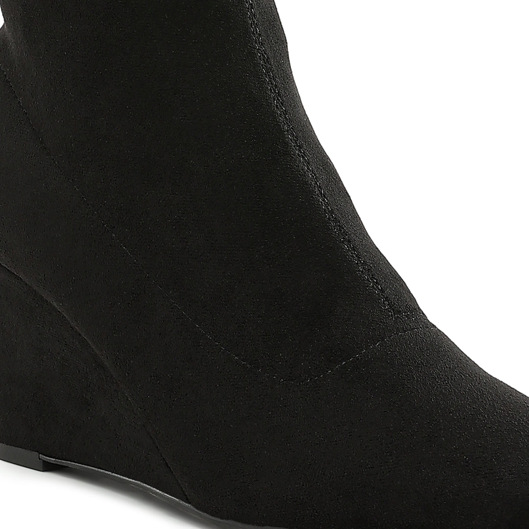 microfiber wedge sock boots#color_black