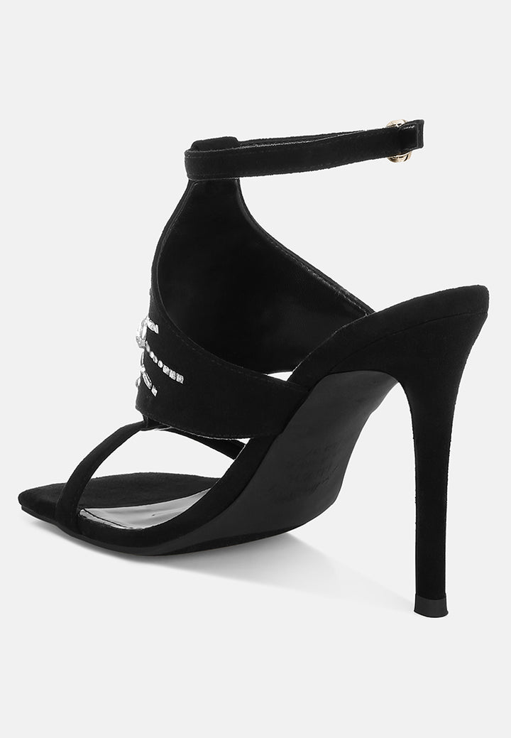 women jeweled shiny stiletto heels#color_black