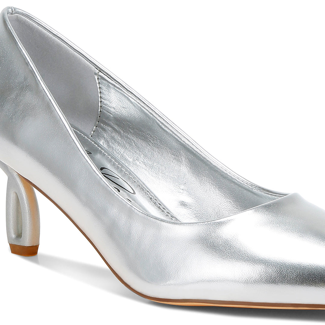 metallic fantasy heel pumps#color_silver