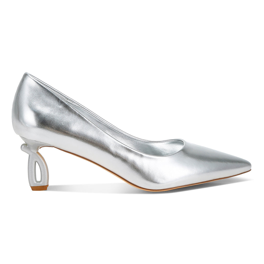metallic fantasy heel pumps#color_silver