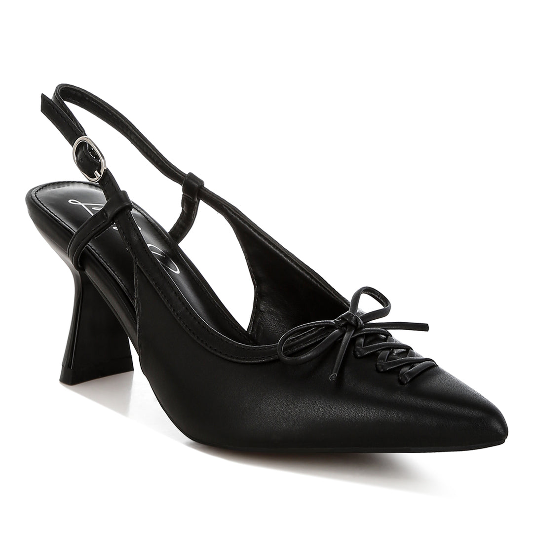 women kitten heel pointy slingbacks#color_black
