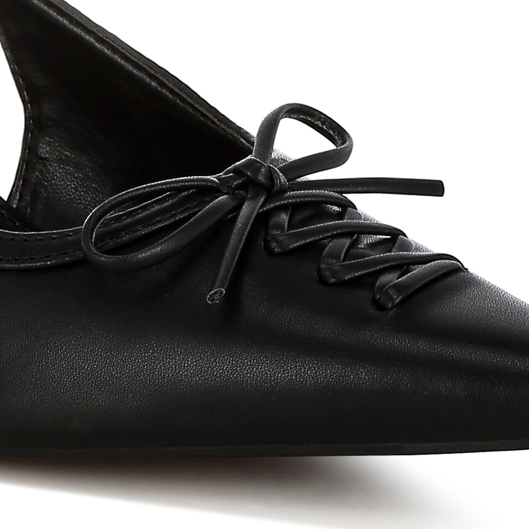 women kitten heel pointy slingbacks#color_black