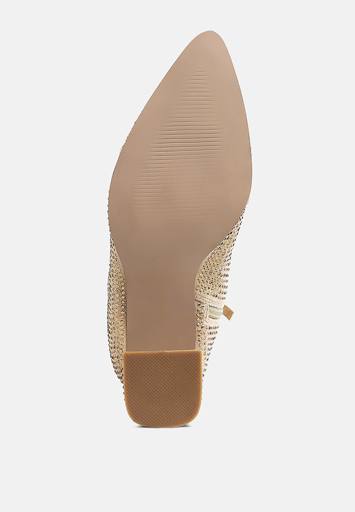 women rhinestone embellished ankle boots#color_beige