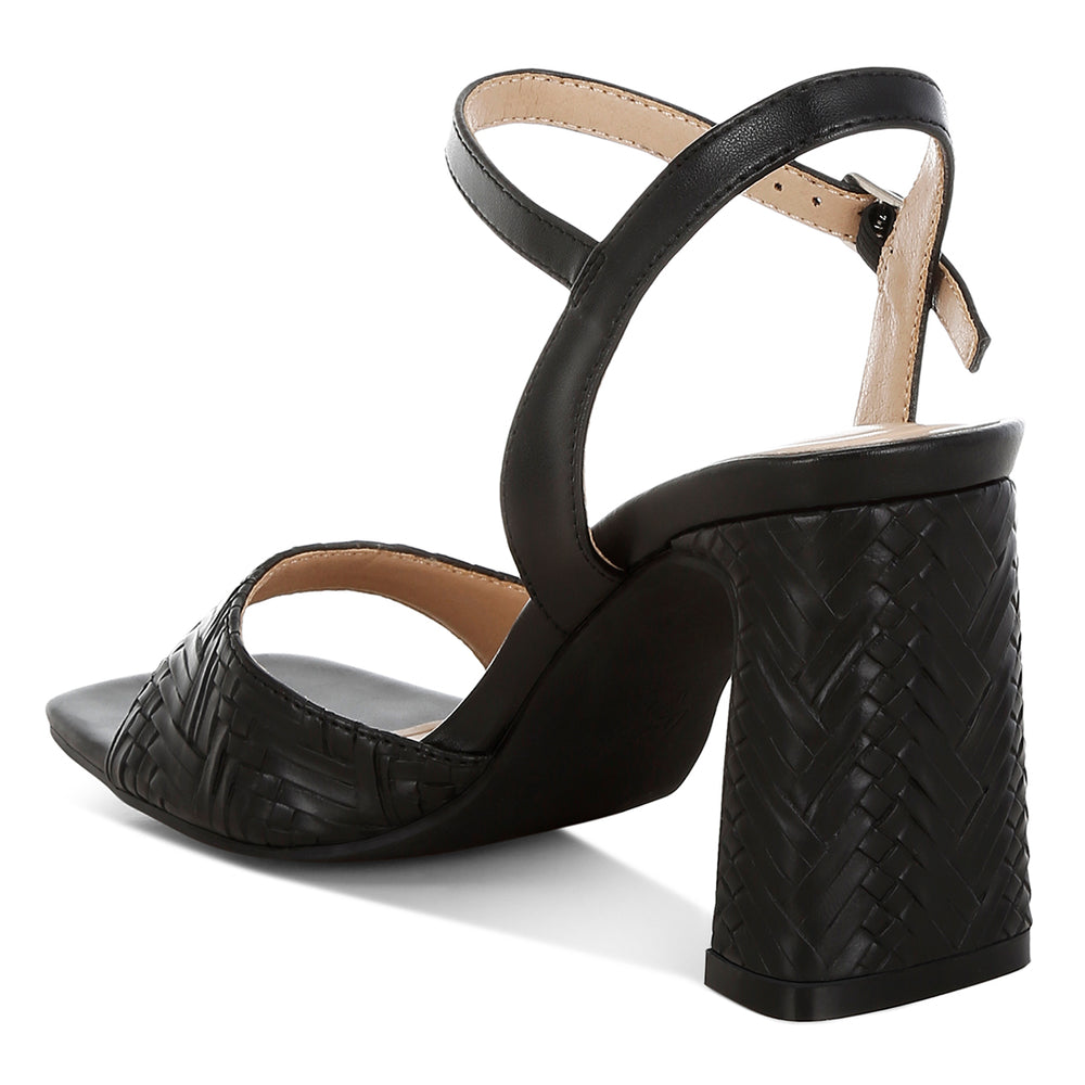 textured faux leather heels#color_black