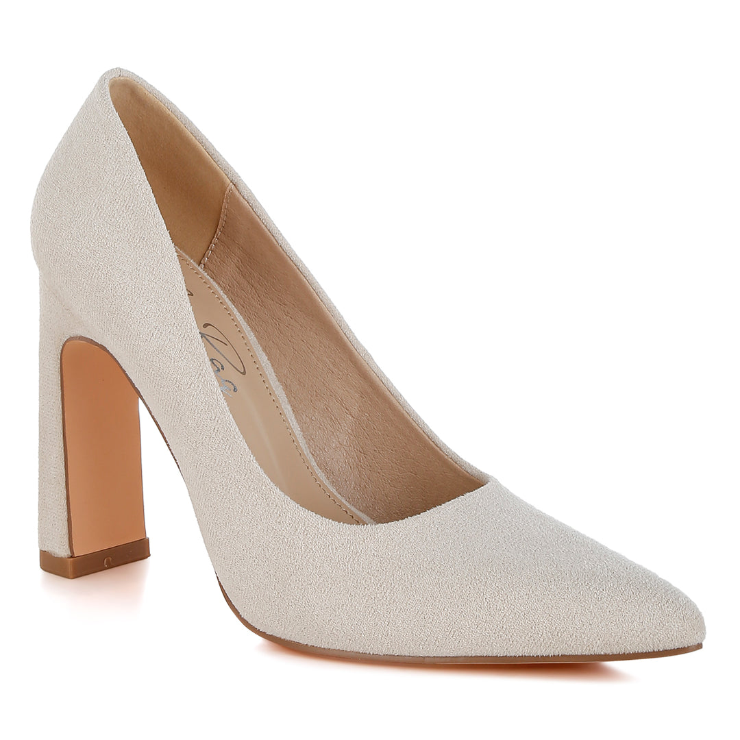 slim block heel pumps#color_beige