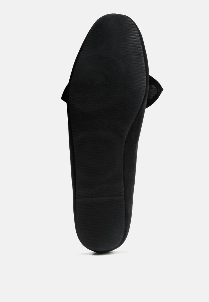 women casual loafer with bow#color_black