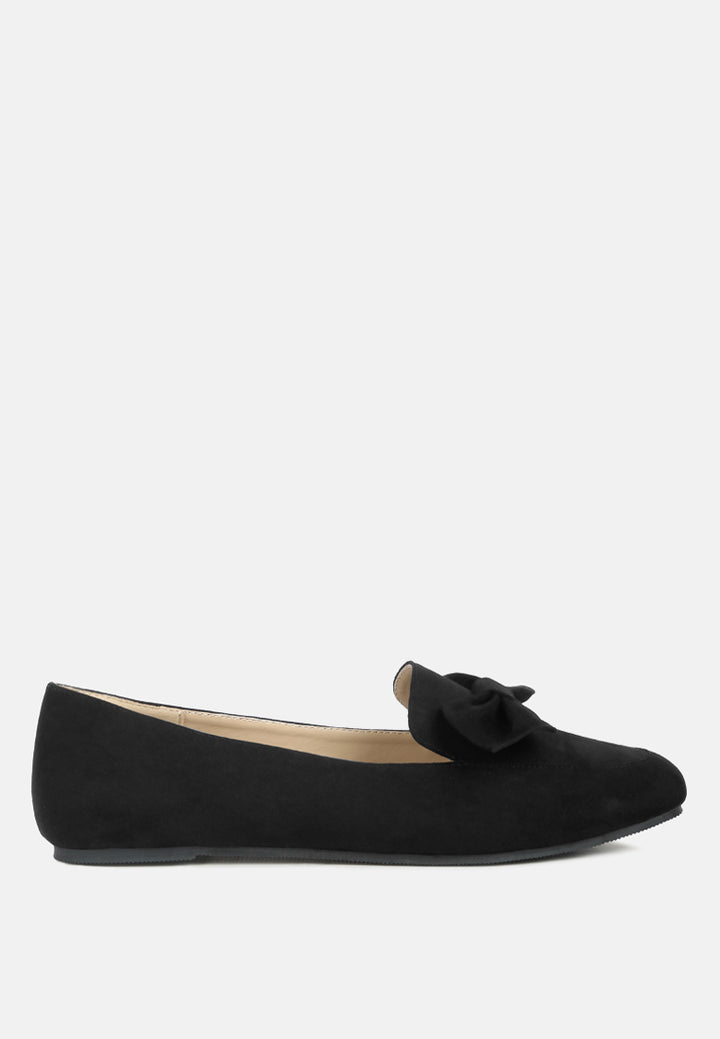 women casual loafer with bow#color_black