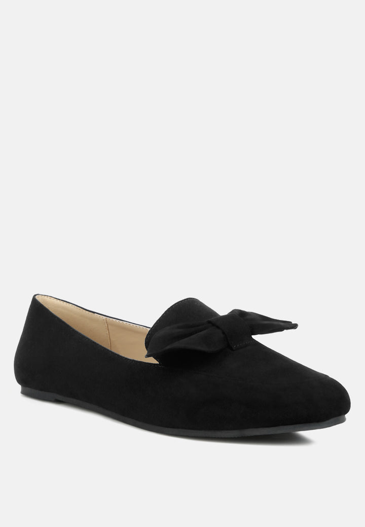 women casual loafer with bow#color_black