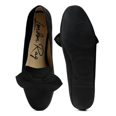 Black Casual Loafer with Bow