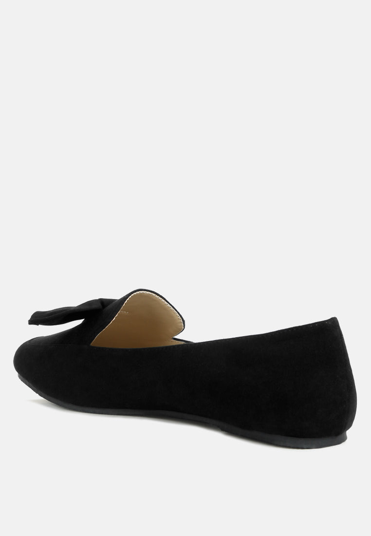 women casual loafer with bow#color_black
