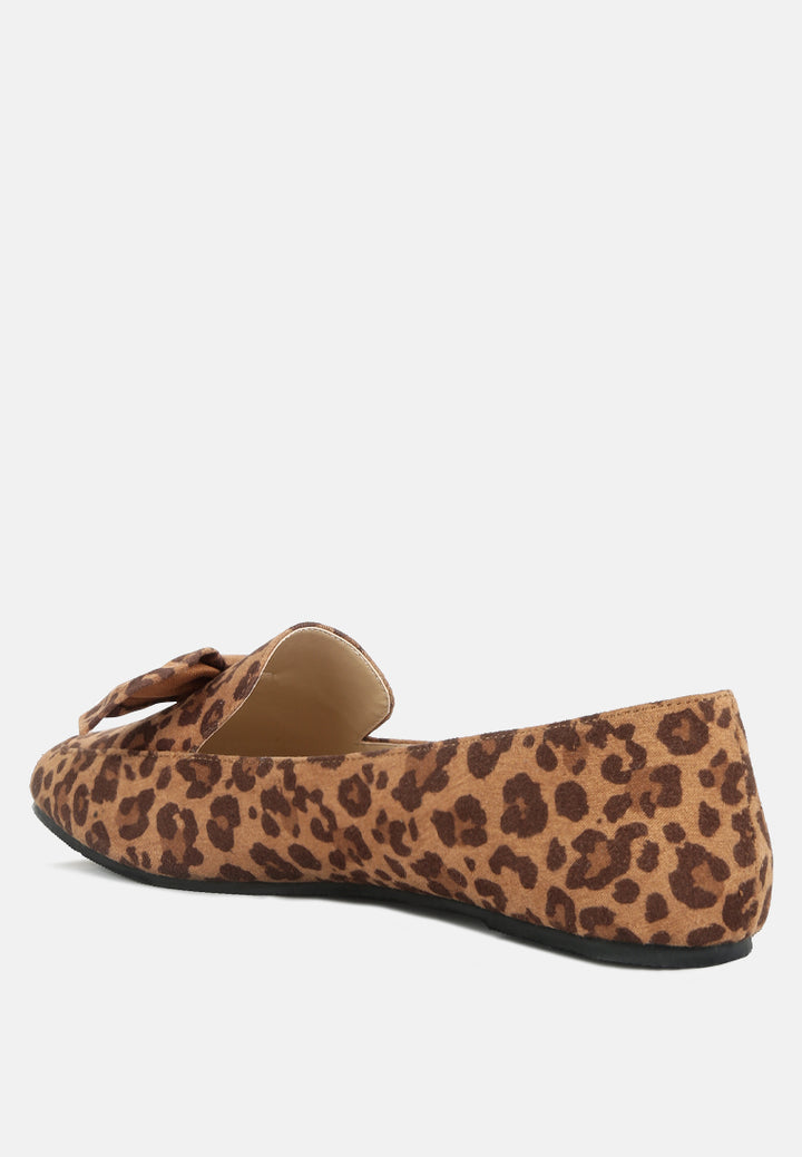 women casual loafer with bow#color_leopard