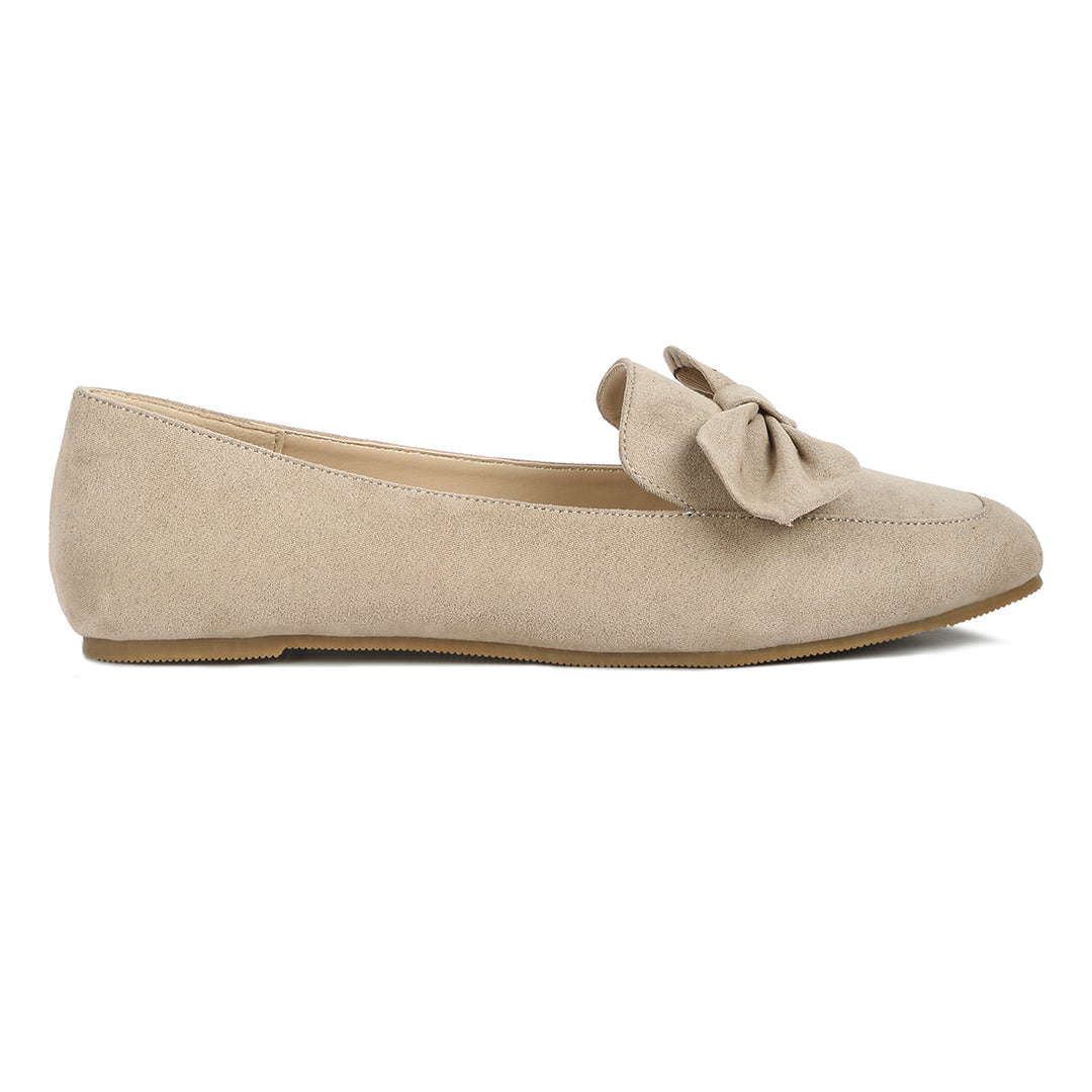 women casual loafer with bow#color_beige