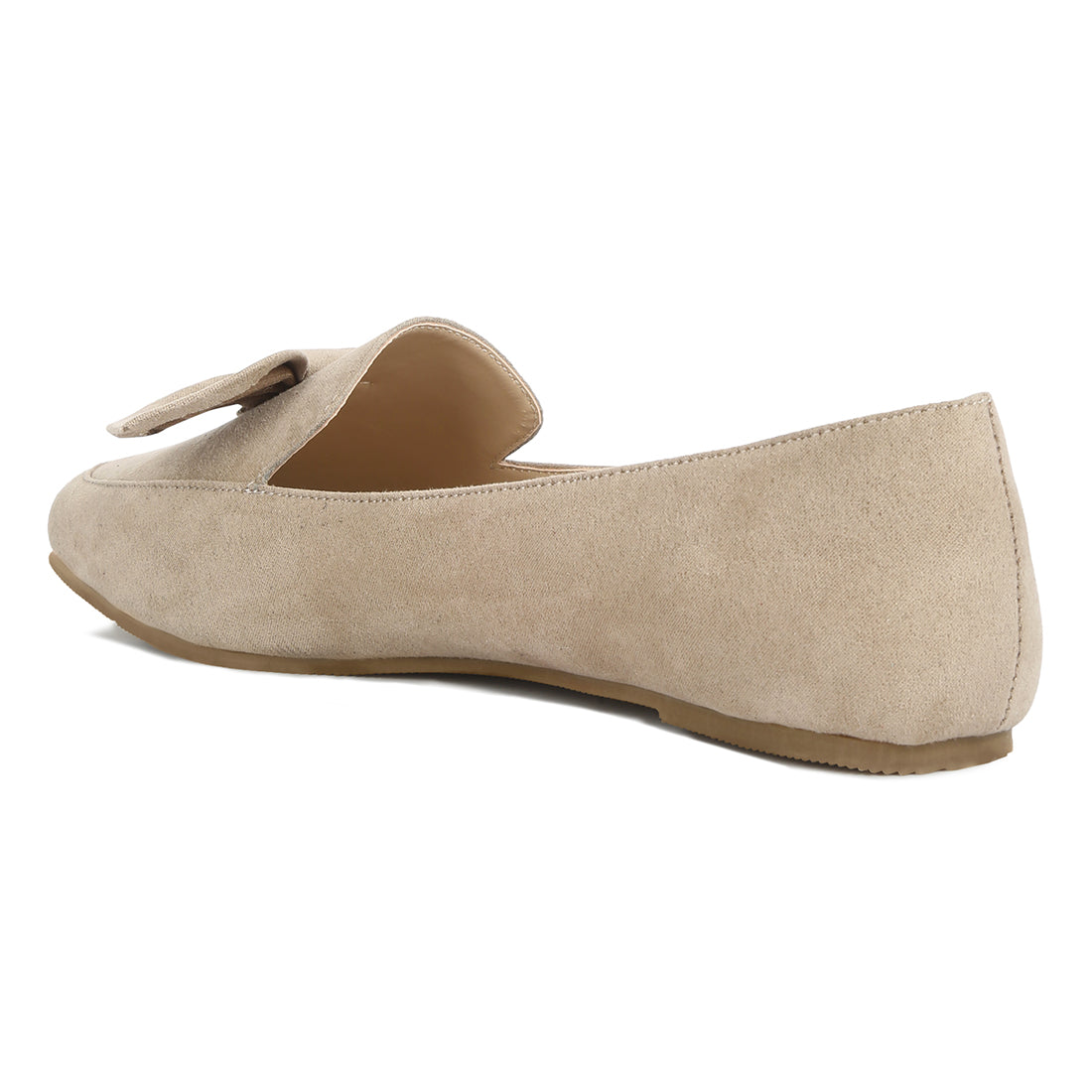 Beige Casual Loafer with Bow