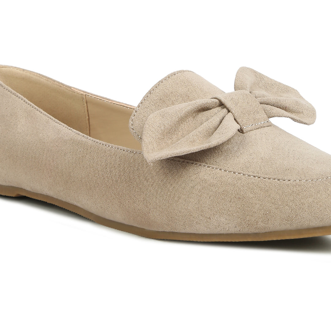 women casual loafer with bow#color_beige