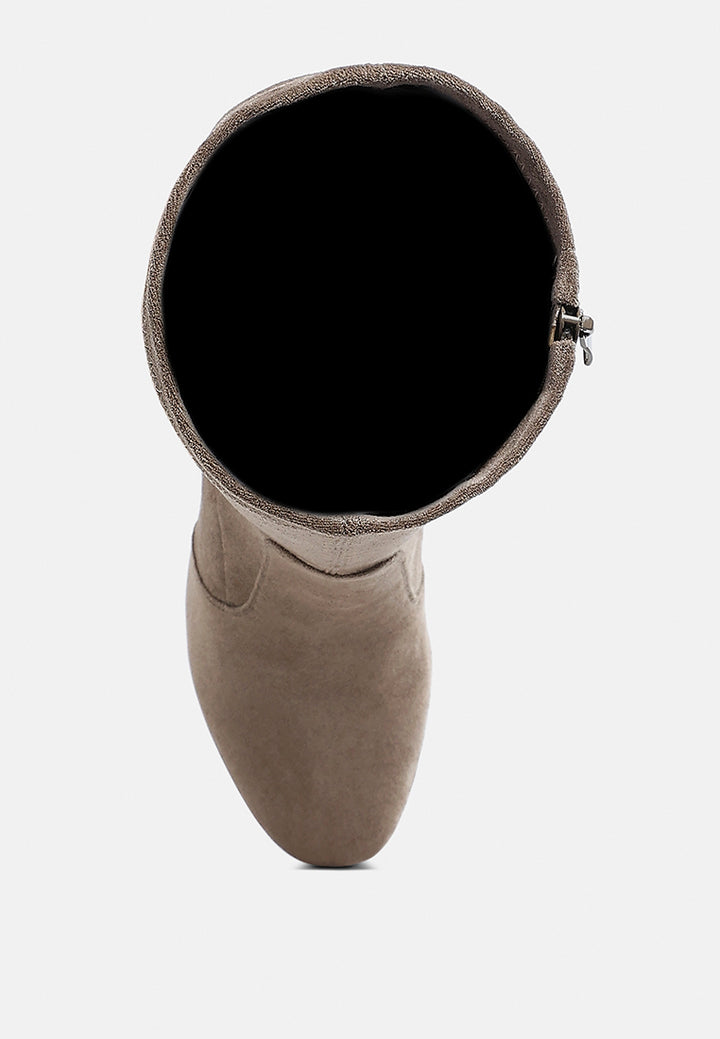 rag & co women microfiber calf boots#color_taupe