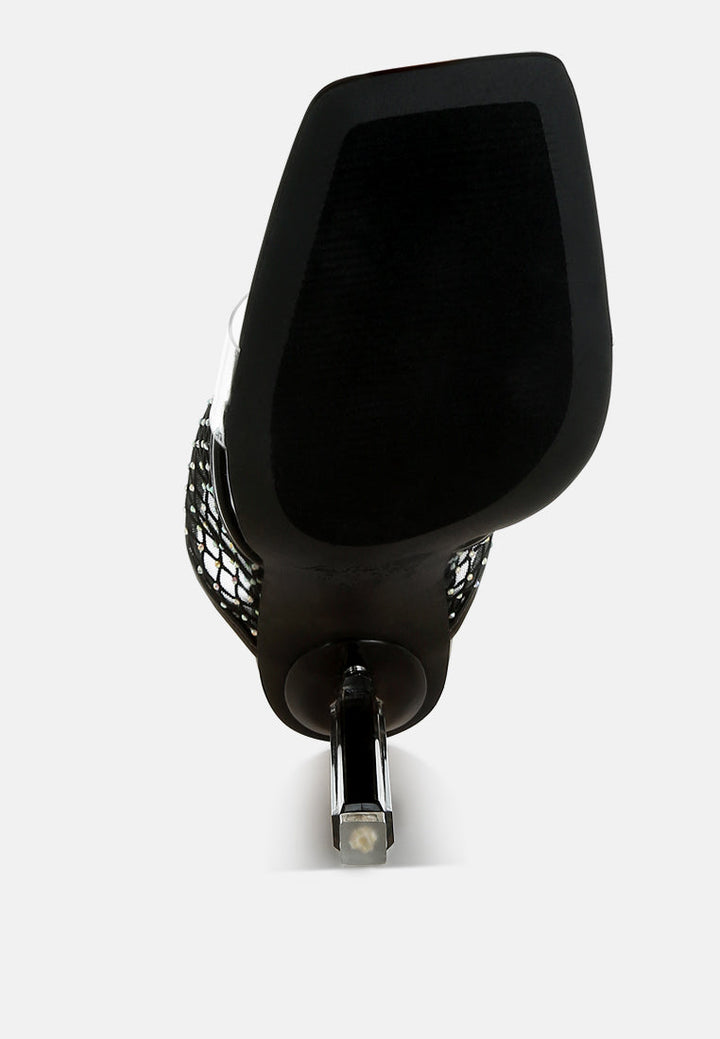 salween clear embellished square toe heels#color_black