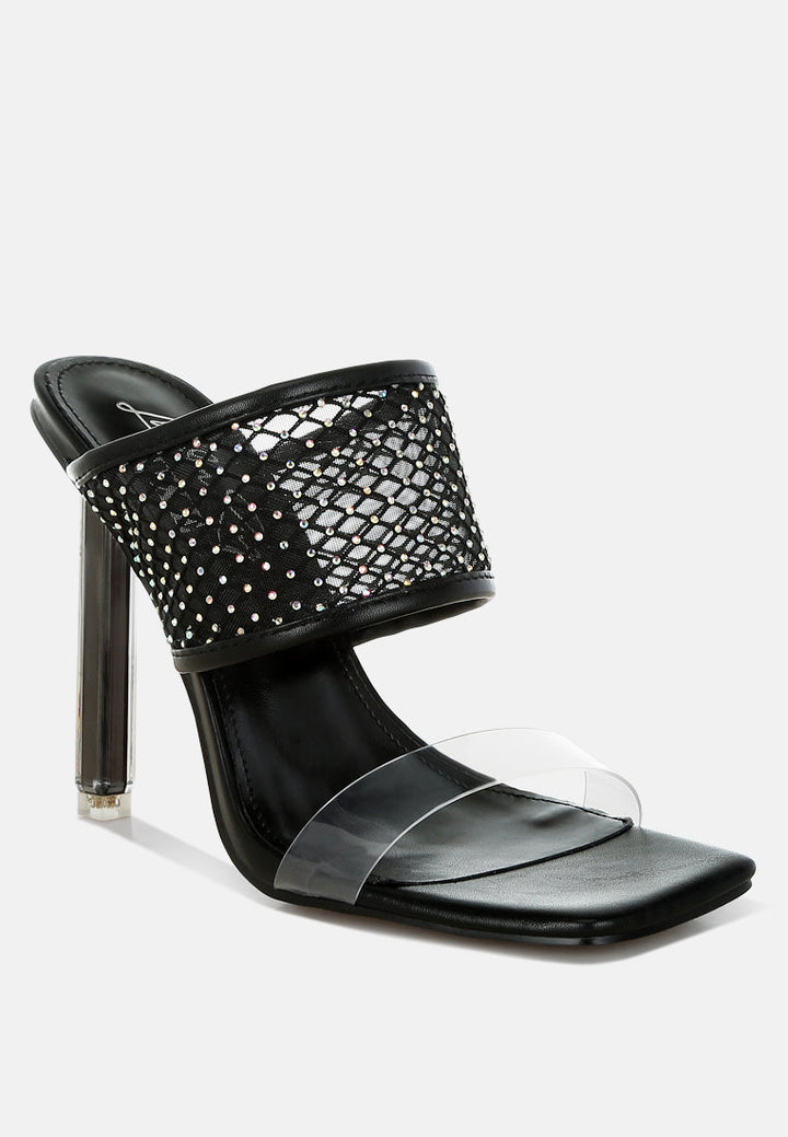 salween clear embellished square toe heels#color_black
