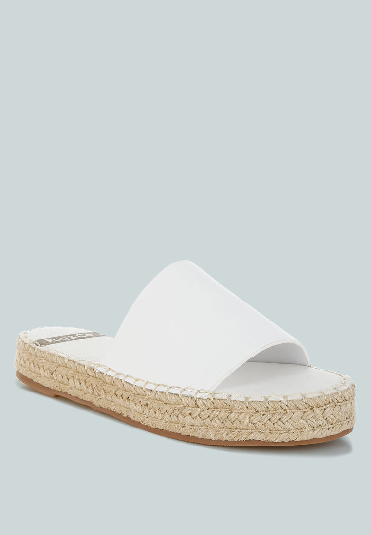 Women Genuine Soft Leather Espadrille Flatforms