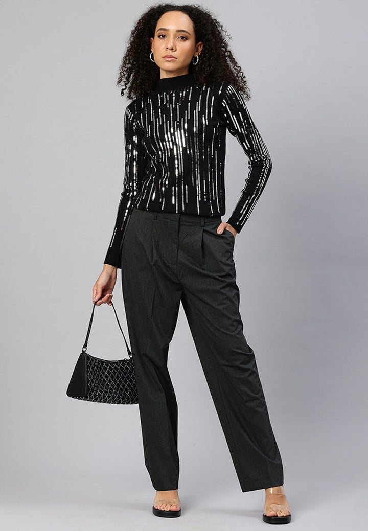 Women Sequin Detail Full Sleeves Top