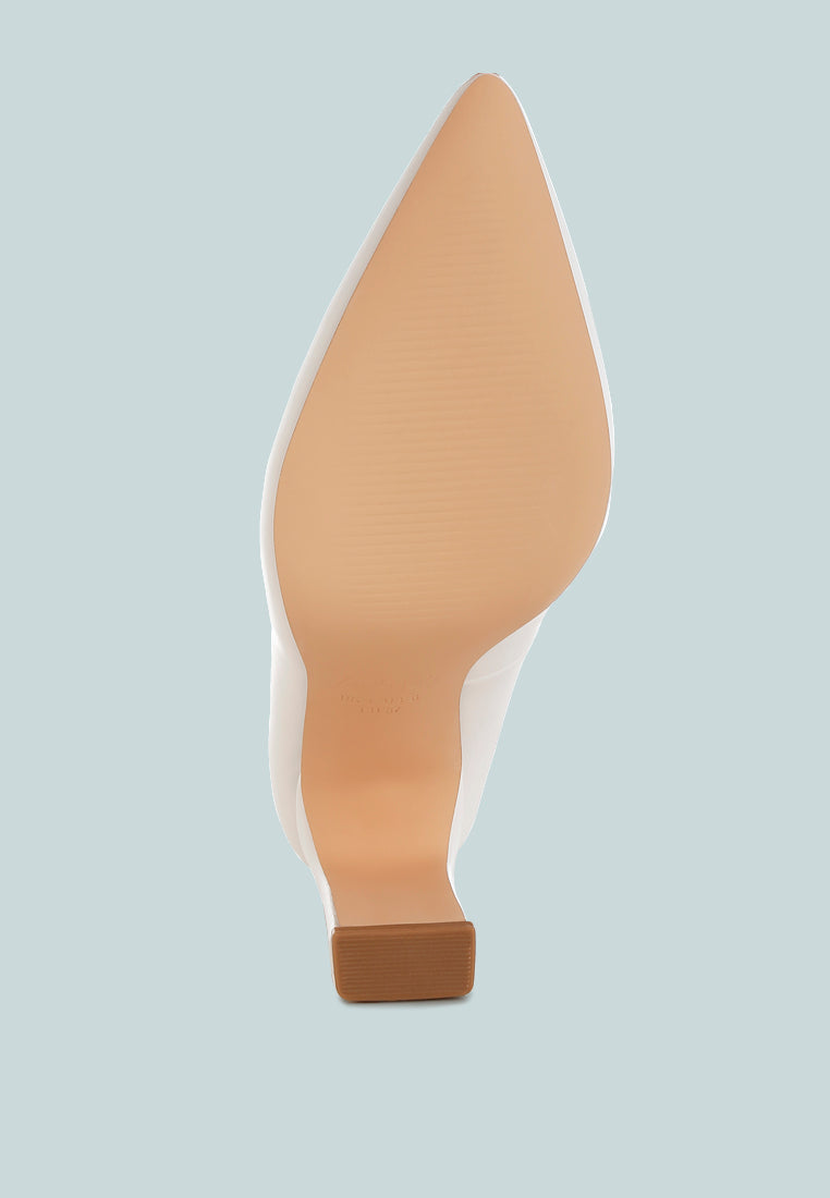 women faux leather pumps#color_white