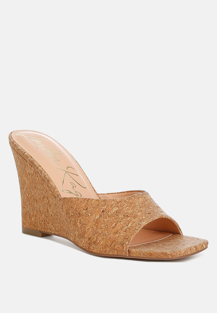 Women Cork Wedge Sandals