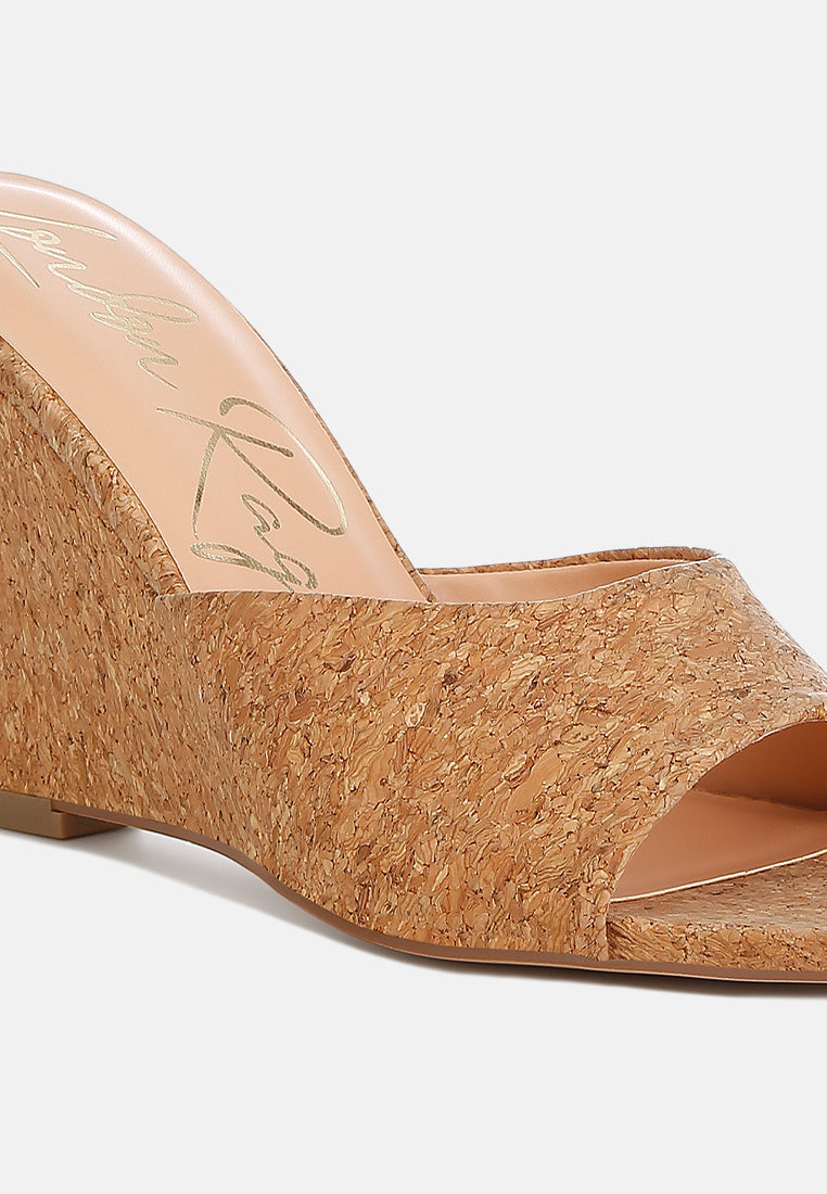 Women Cork Wedge Sandals