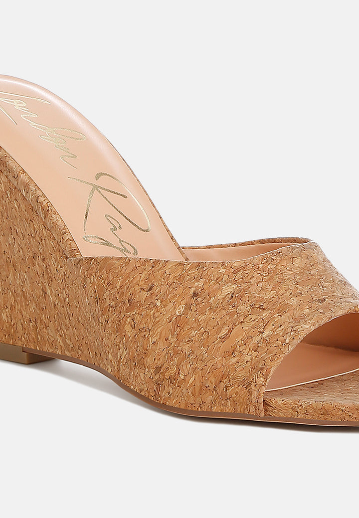 Women Cork Wedge Sandals