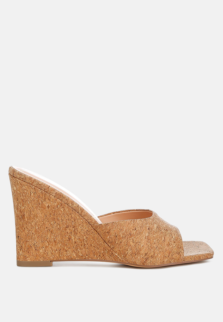 Women Cork Wedge Sandals