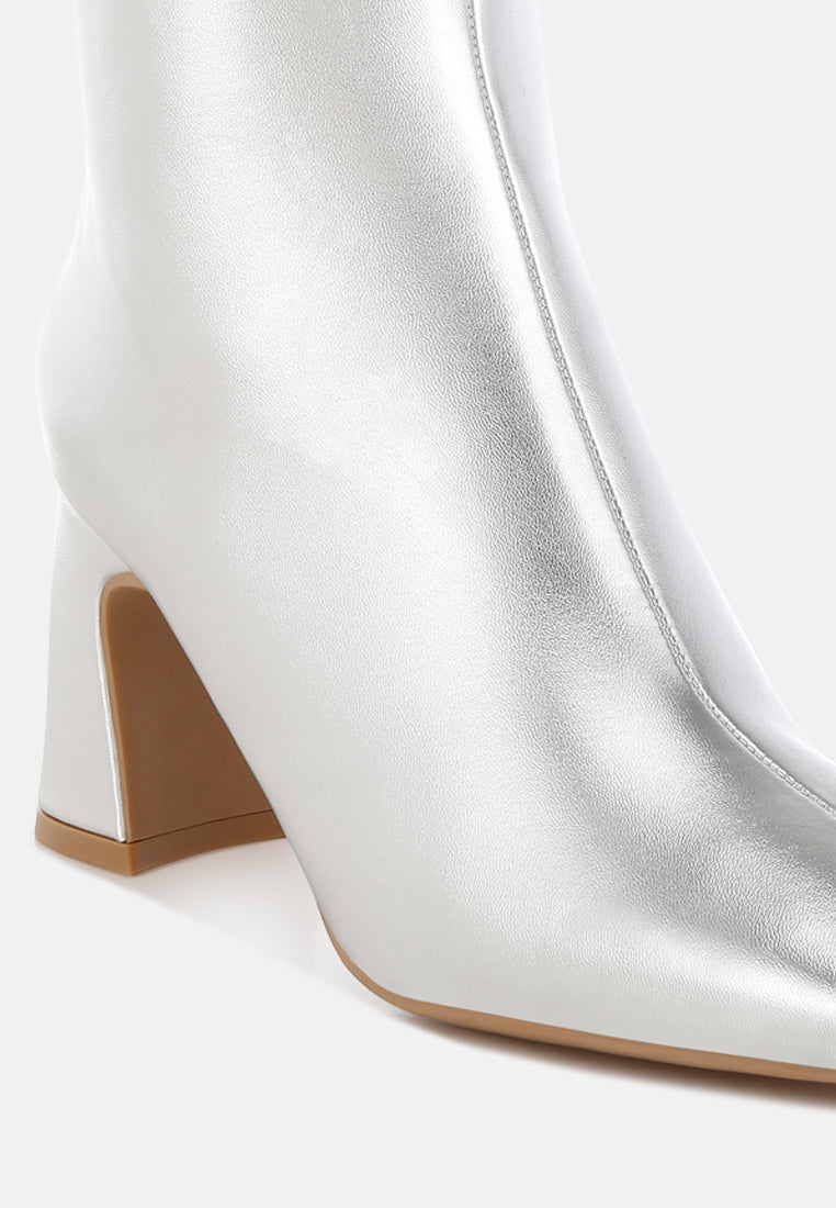 women square toe metallic ankle boots#color_silver