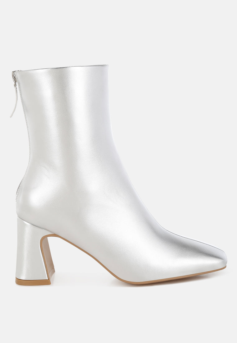 women square toe metallic ankle boots#color_silver
