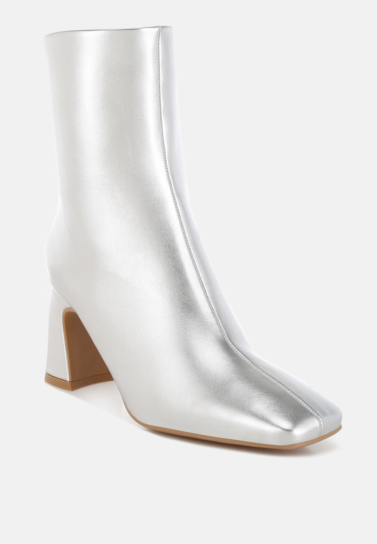 women square toe metallic ankle boots#color_silver