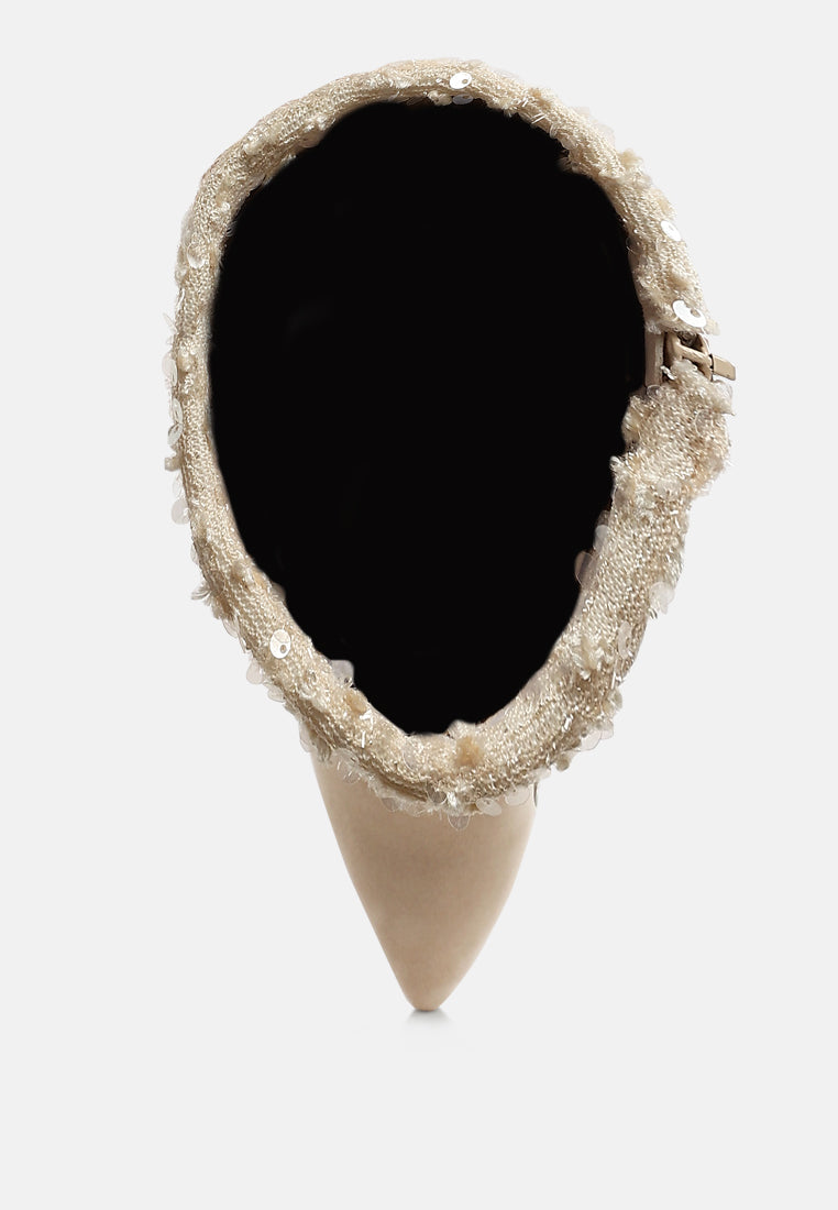 women sequinned fold-over calf boots#color_beige