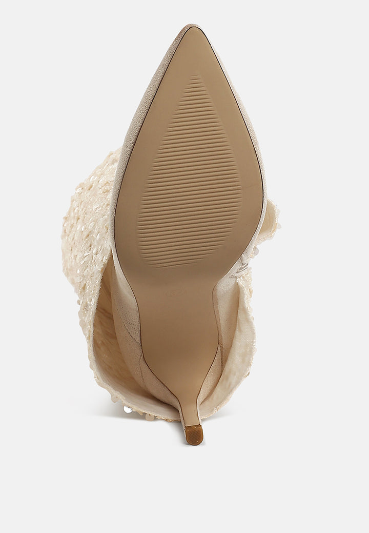 women sequinned fold-over calf boots#color_beige