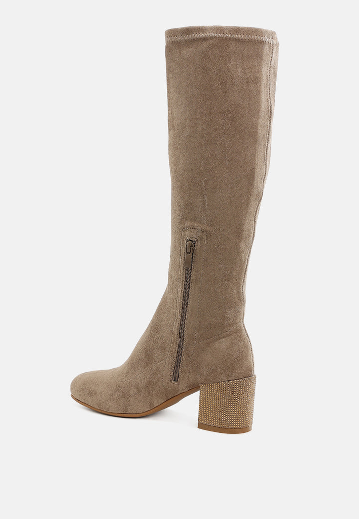women microfiber knee high boots#color_taupe