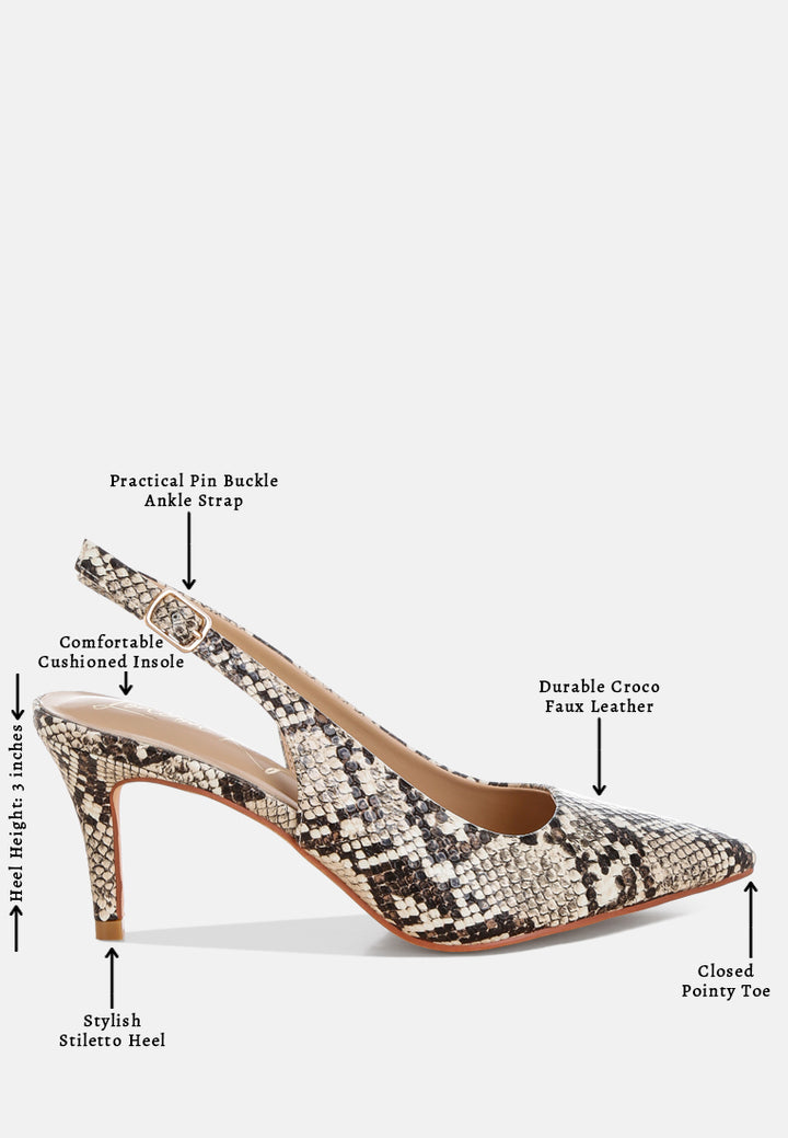 Women Slingback Stiletto Heel Sandals