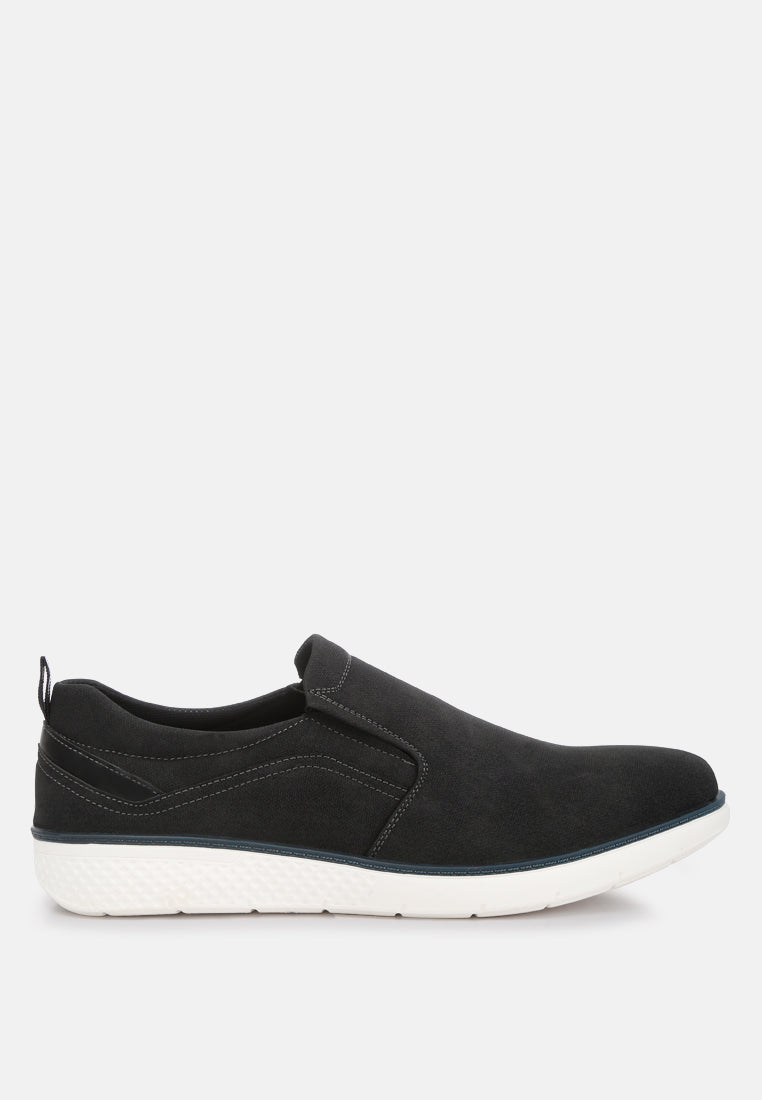 men's slip on casual sneakers#color_black